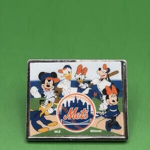 Disney Parks Baseball MLB New York Mets Mickey Mouse Donald Guffy Pin - RARE!